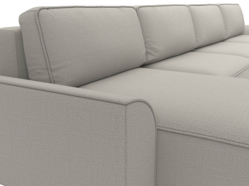 Диван п-образный Лига-048 НПБ лонг, рогожка Амур