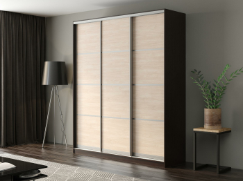 Шкаф-купе Айсберг 210 ВЕНГЕ (шамони светлый/глухой)