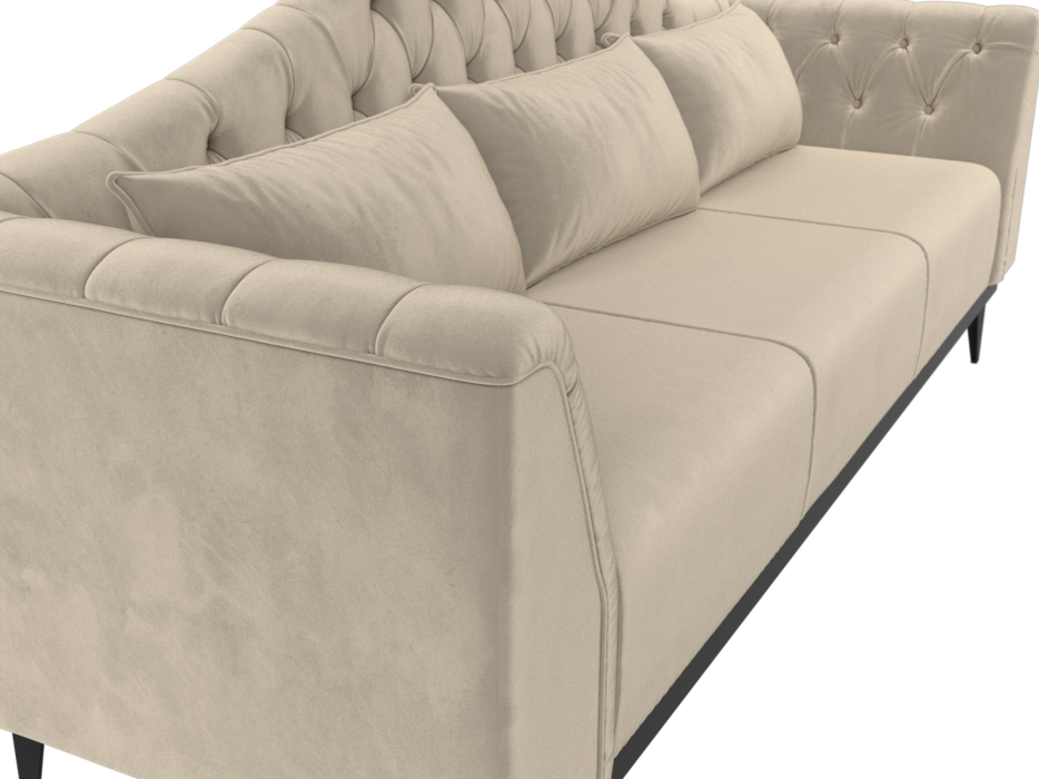 Дизайнерские диваны для гостиной, Прямой диван Флорида, Микровельвет