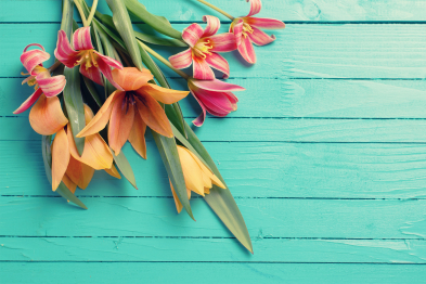 Интерьерная панель из стекла 1000*600*6 мм MGF16_лилии