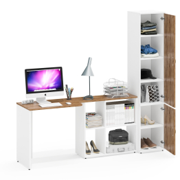 Пенал с полками и компьютерный стол-трансформер Лидер-8