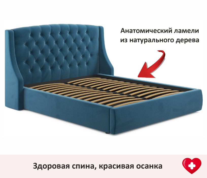 Двуспальные, Мягкая кровать Stefani 1600 с подъемным механизмом