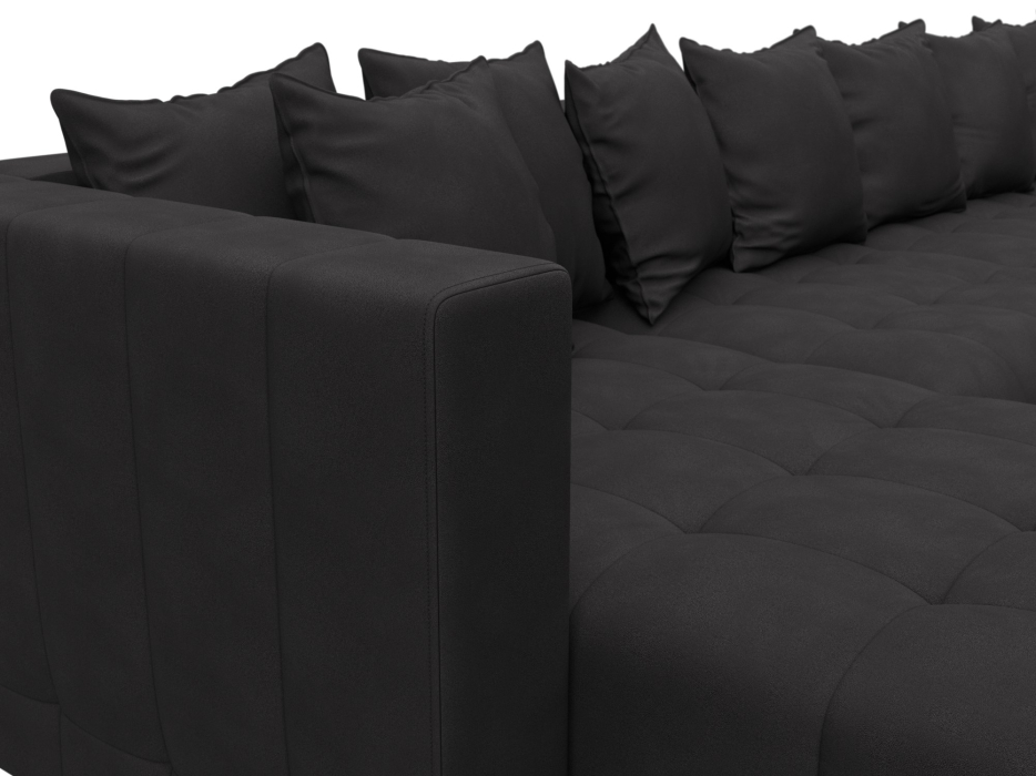 Диваны еврокнижки, Диван П-образный Лига-052 НПБ Лонг, замша JOLY