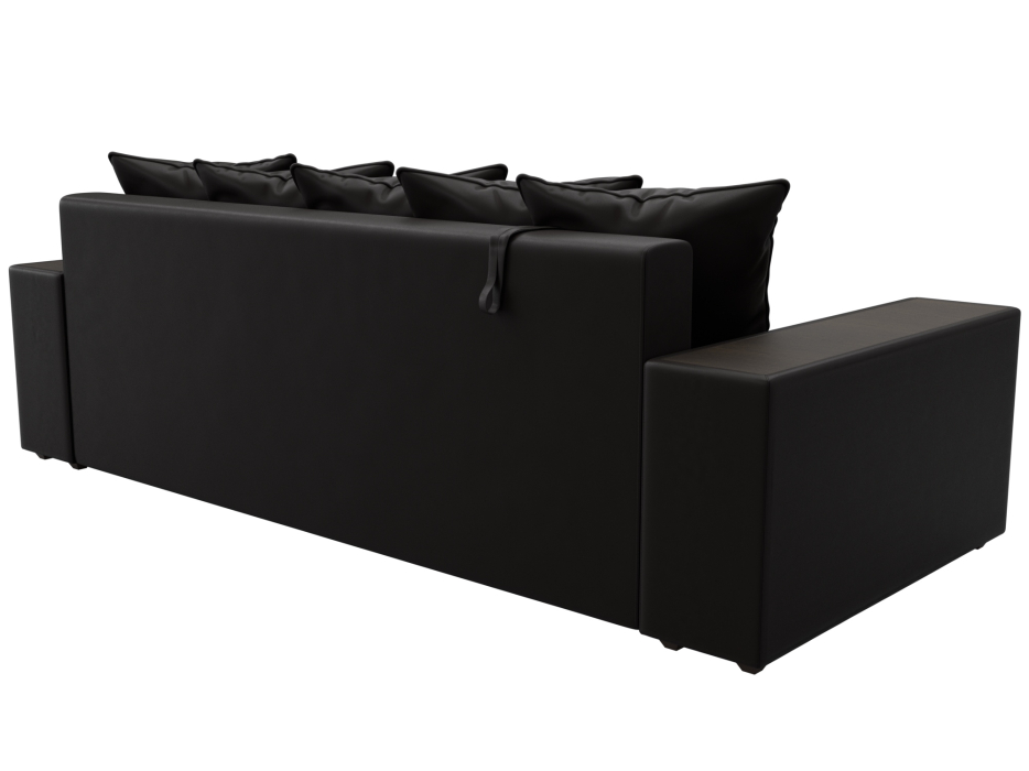 Диваны еврокнижки, Диван прямой Дубай полки справа, экокожа GRIFON