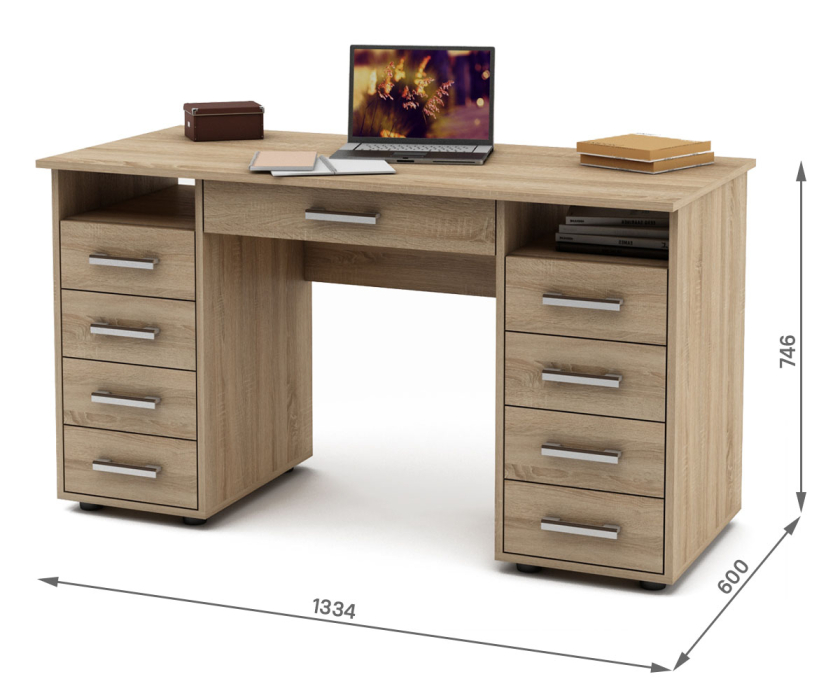 Прямые, Письменный стол Остин-6Я