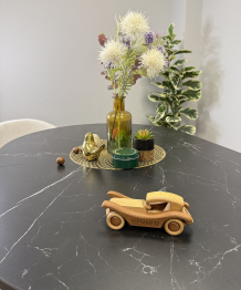 Стол Kenner DO1300 раздвижной, керамика, опоры черные