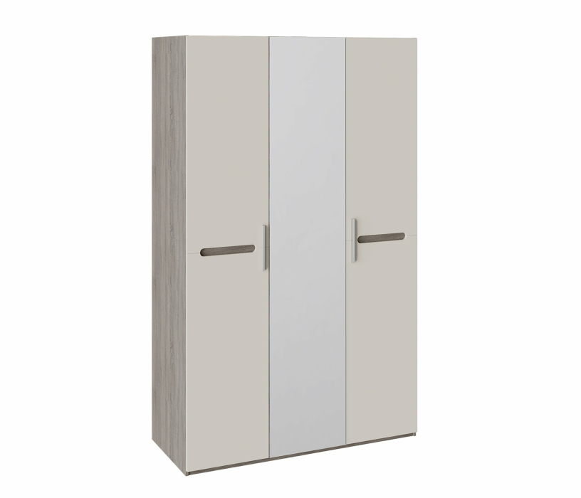 Для одежды, Фьюжн  Шкаф комбинированный (с 3 дверями) бежевый/дуб сонома трюфель