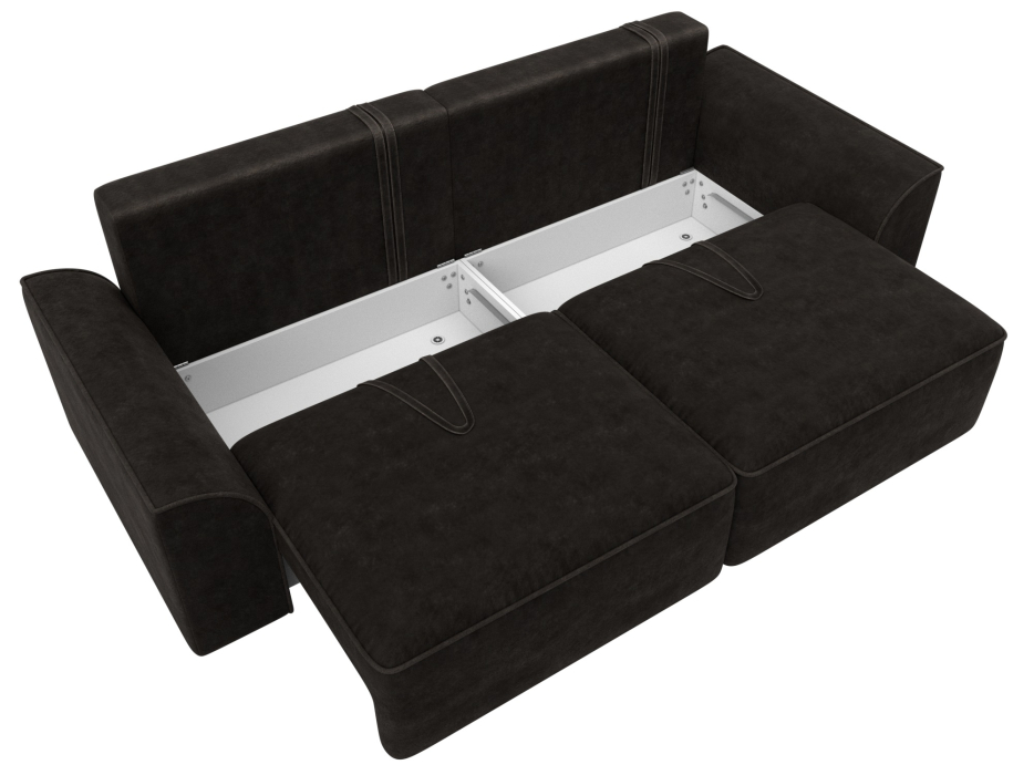 Диваны еврокнижки, Диван прямой Лига-048 НПБ, велюр BRUT