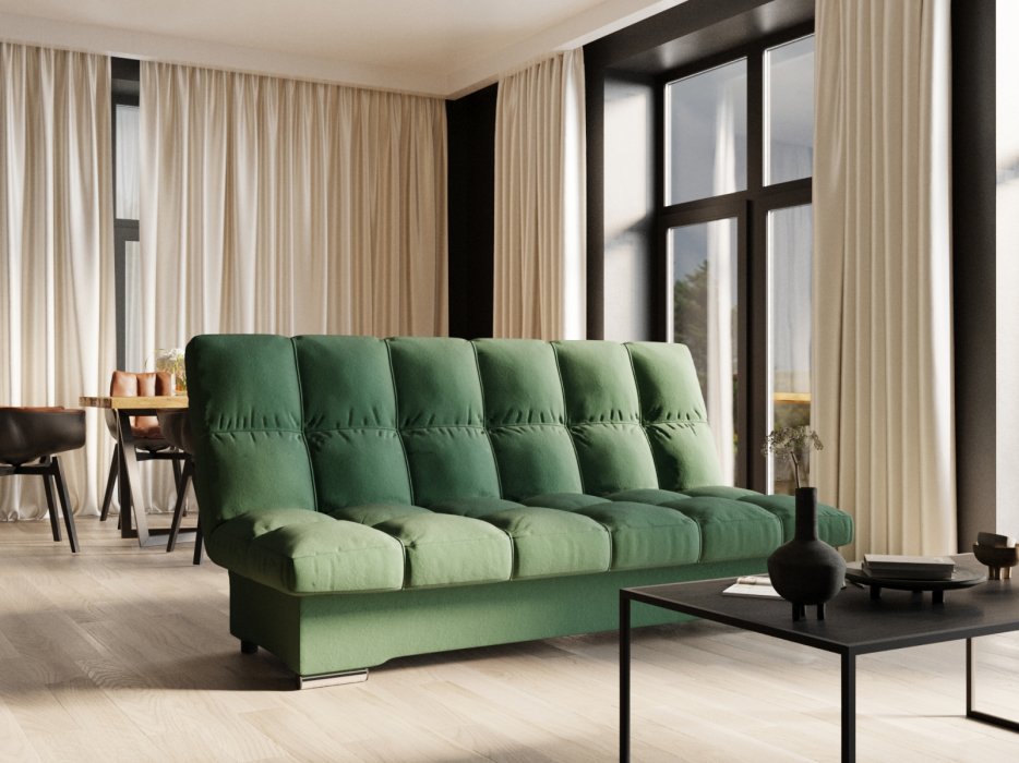 Диваны с ящиком для белья, Прямой диван Финка ППУ, велюр