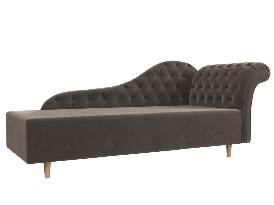 Кушетка диван, Кушетка Камерон правая, велюр 