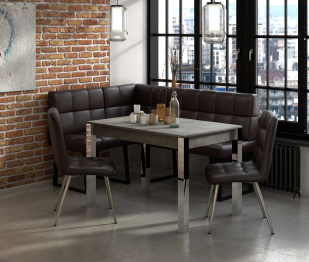 Стол обеденный Милан-1 опора хром