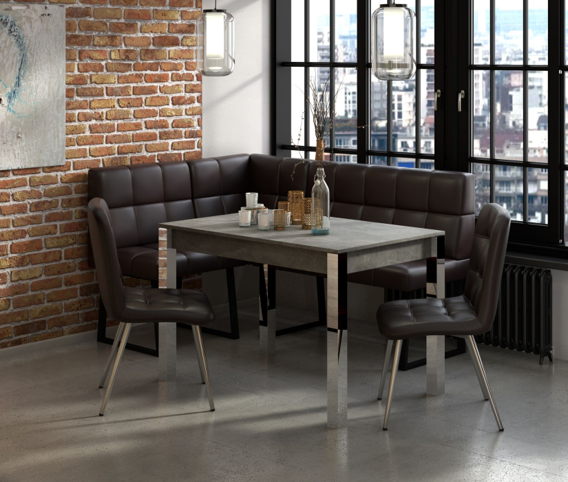 Обеденные столы, Стол обеденный Милан-1 опора хром