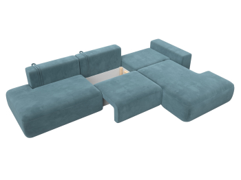 Диван угловой Лига-036 Модерн Лонг правый угол, велюр