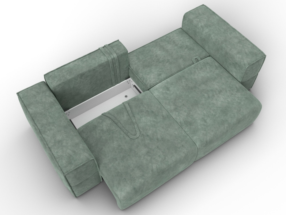 Диваны еврокнижки, Диван прямой Лига-058 НПБ, велюр BRUT