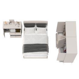 Спальня Афина Сп-18 кровать 1400 с комодом и двумя шкафами