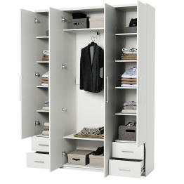 Шкаф четырехдверный Комфорт МКЯ2-43 220х45 с зеркалами