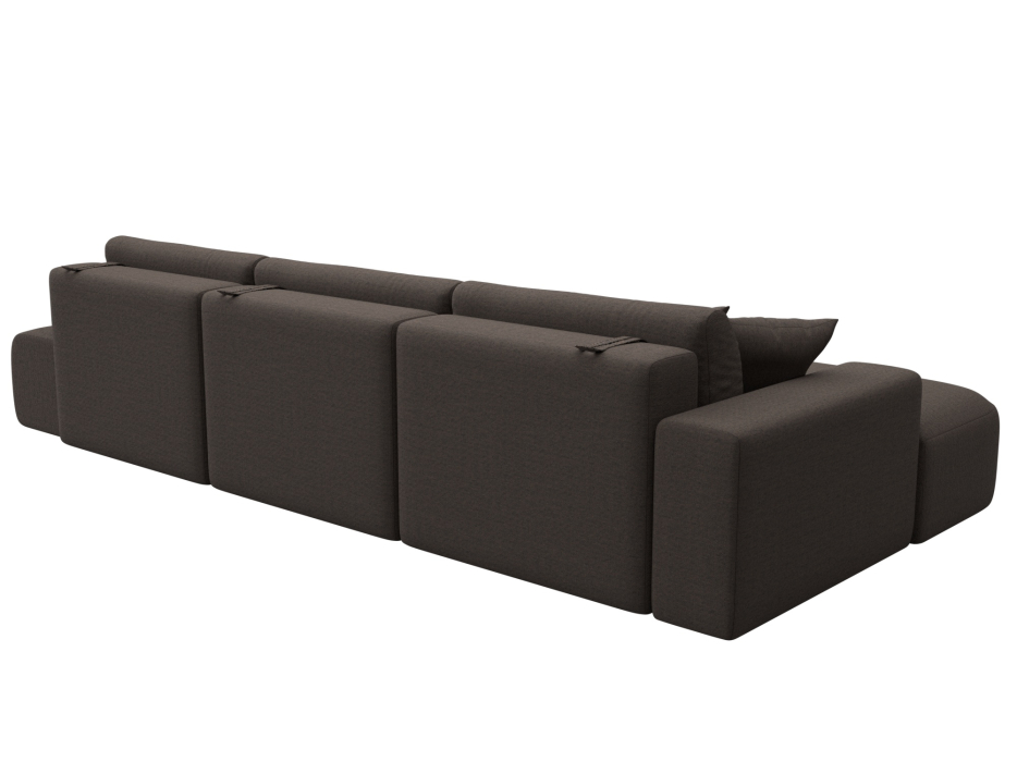 Диваны угловые в гостиную, Диван угловой Лига-036 НПБ Модерн Лонг левый угол, рогожка Амур