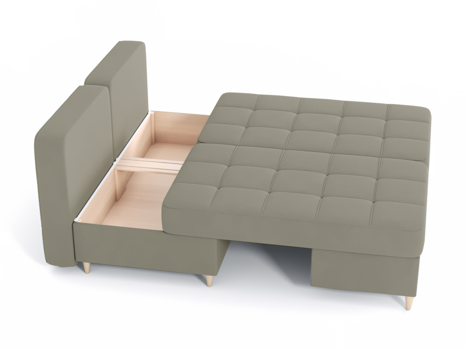 Диваны угловые в гостиную, Диван-кровать угловой Оливер 2 еврокнижка-трансформер, велюр