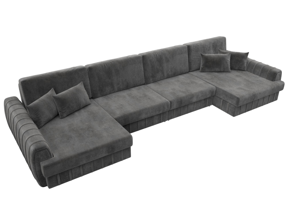 Диваны угловые в гостиную, Диван П-образный Лига-057 НПБ Лонг, велюр TOWER