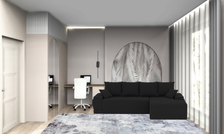 Диван-кровать угловой Нордвикс Мини, велюр