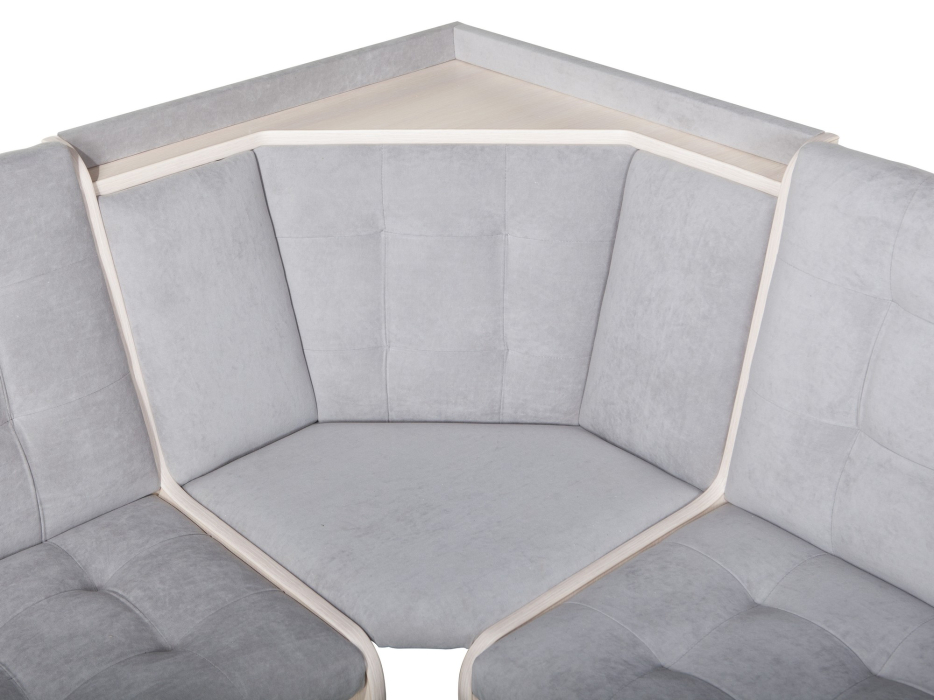 Кухонные уголки, Кухонный уголок Стиль 1Л (со столом СТ3) Дуб млечный / велюр