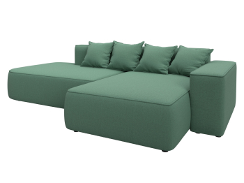 Диван угловой Лига-065 угол правый, рогожка Амур