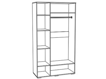 Шкаф 3-х ств ЛШ-24 Спальня Ливорно