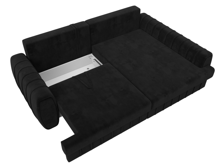 Диваны угловые в гостиную, Диван угловой Лига-057 НПБ угол правый, велюр SEVEN