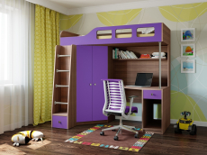 Кровати-чердаки, Кровать-чердак Астра 7 Дуб молочный