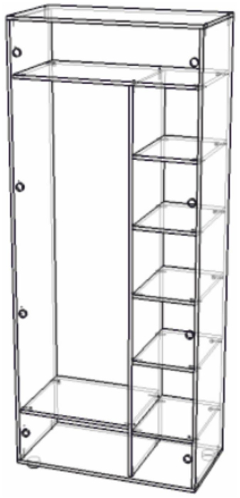 Шкафы распашные, Мини Лайт МЛ-9 Шкаф 