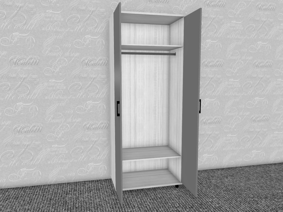 Шкафы двухстворчатые, Модульная система Грейс Шкаф ШК-5004  Гикори Джексон Светлый