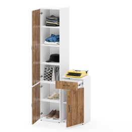 Пенал пять полок и тумба с ящиком и дверкой Лидер-8