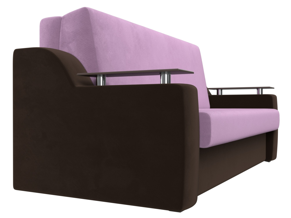 Диваны с ящиком для белья, Прямой диван аккордеон Сенатор 140, микровельвет