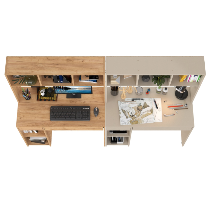 Прямые компьютерные столы, Компьютерный стол для двоих детей Комфорт 12.77F