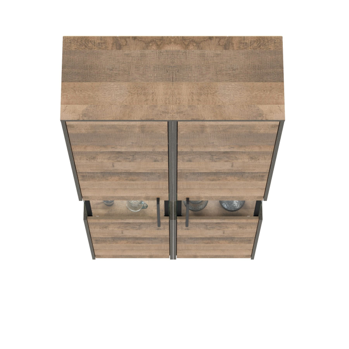 Шкафы распашные, Два шкафа-пенала с витриной с подсветкой Трувор