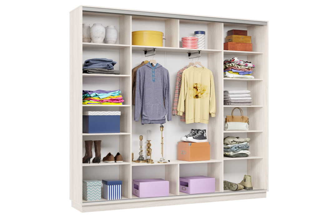 Шкафы-купе 3-х дверные, Шкаф-купе Премьер Лайт 59 (05;05;05) трехдверный