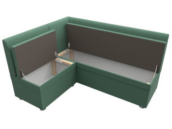 Диван кухонный угловой Уют левый угол, рогожка Амур