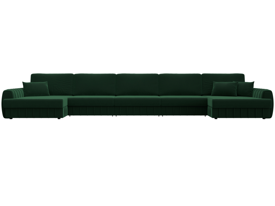 Диваны угловые в гостиную, Диван П-образный Лига-057 НПБ МегаЛонг, велюр SEVEN