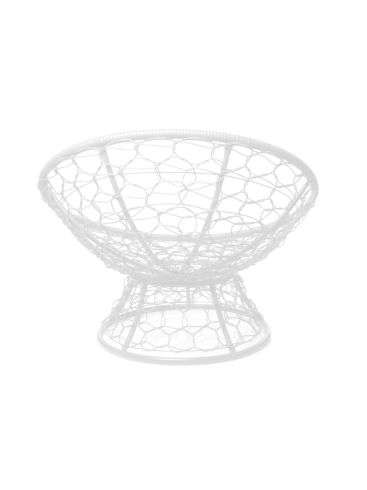 Кресла, Кресло ПАПАСАН с ротангом белое