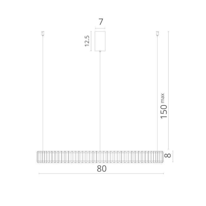 Люстра подвесная, Люстра подвесная RENATA 80см
