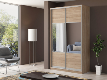 Шкаф купе 2-х дверный Айсберг 120 комбинированный