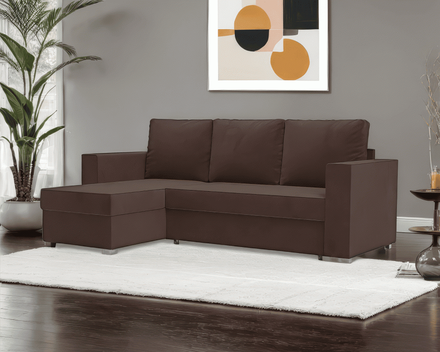 Диваны угловые в гостиную, Диван угловой Рим (Велюр)