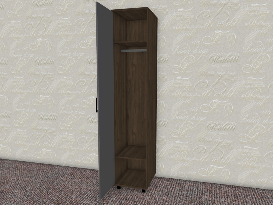 Шкафы одностворчатые, Модульная система Грейс Шкаф ШК-5027  Гикори Джексон Темный