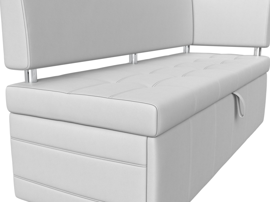 Диваны угловые кухонные, Кухонный прямой диван Стоун с углом правый, экокожа