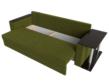 Диван прямой Атланта со столом справа, микровельвет