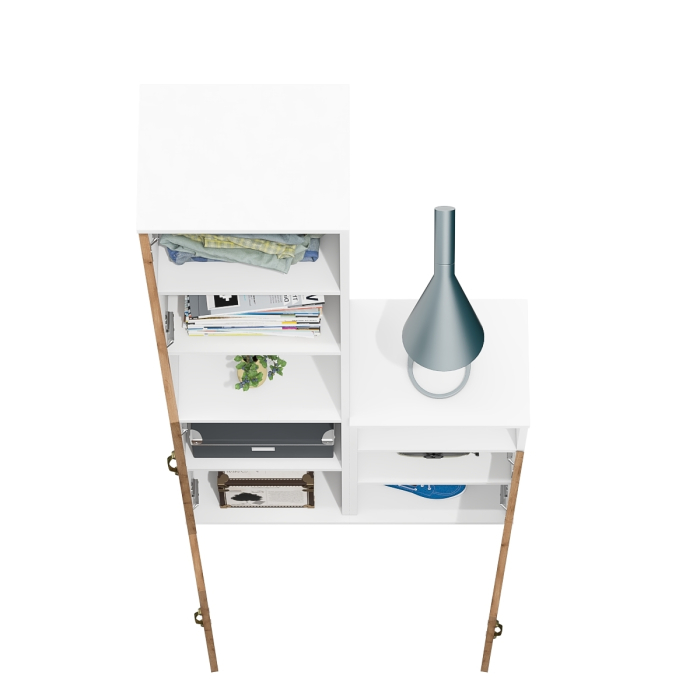 Домашние кабинеты, Пенал открытый с тумбой с дверкой Лидер-8.