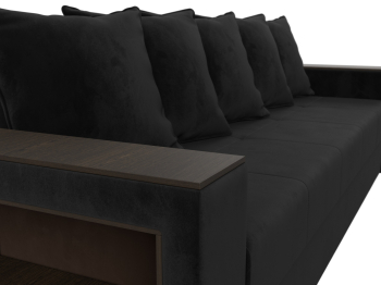 Диван прямой Дубай Лайт полки слева, велюр