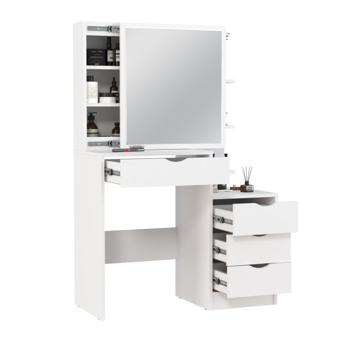 С зеркалом, Белый туалетный столик 4-25911