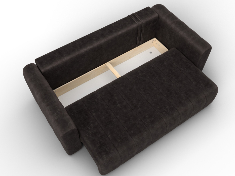 Диваны с ящиком для белья, Диван прямой Лига-062 НПБ, Велюр BRUT