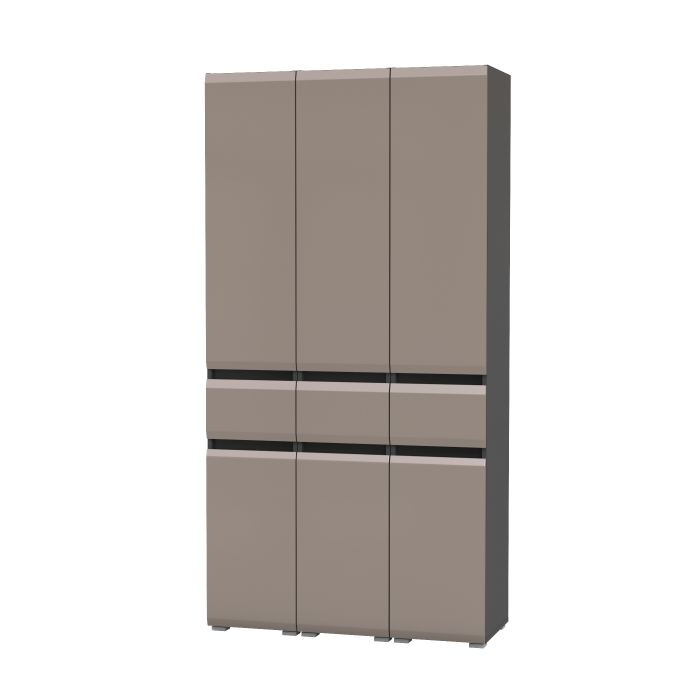 Шкафы распашные, Три пенала с выдвижными ящиками Сидней